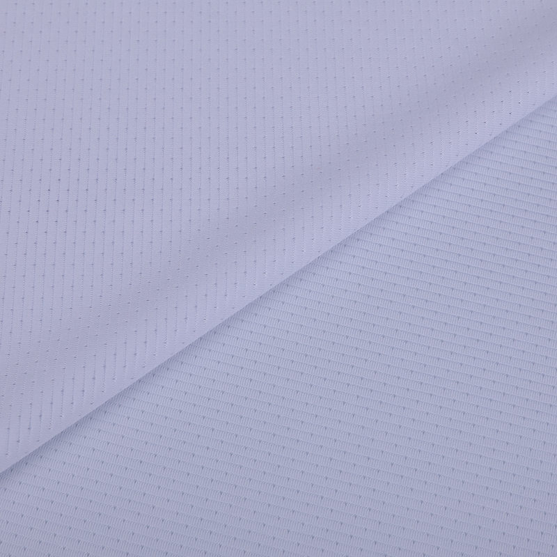 BPJ1437 White horizontal stripe needle eye jacquard polo shirt fabric